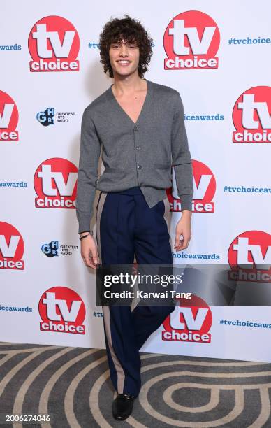 Bobby Brazier attends the TV Choice Awards 2024 at the Hilton Park Lane on February 12, 2024 in London, England.