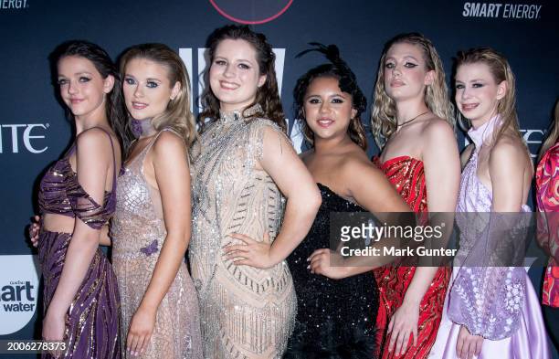 Alycesaundral teen models arrive on the red carpet during New York Fashion Week Powered by Art Hearts Fashion at The Angel Orensanz Foundation on...