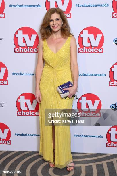 Samantha Giles attends the TV Choice Awards 2024 at the Hilton Park Lane on February 12, 2024 in London, England.