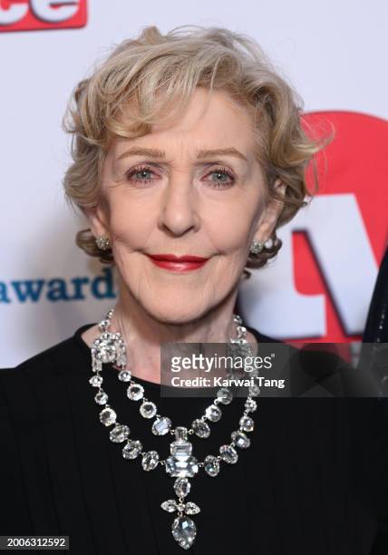 Patricia Hodge attends the TV Choice Awards 2024 at the Hilton Park Lane on February 12, 2024 in London, England.