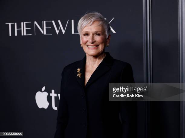 Glenn Close attends Apple TV+'s "The New Look" world premiere at Florence Gould Hall on February 12, 2024 in New York City.