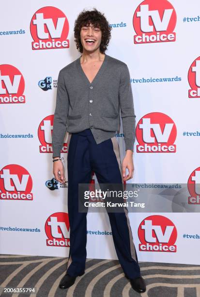 Bobby Brazier attends the TV Choice Awards 2024 at the Hilton Park Lane on February 12, 2024 in London, England.