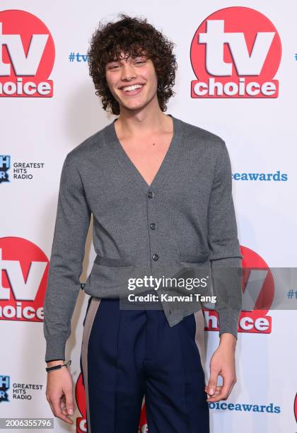 Bobby Brazier attends the TV Choice Awards 2024 at the Hilton Park Lane on February 12, 2024 in London, England.