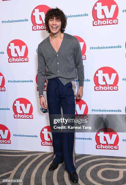 Bobby Brazier attends the TV Choice Awards 2024 at the Hilton Park Lane on February 12, 2024 in London, England.