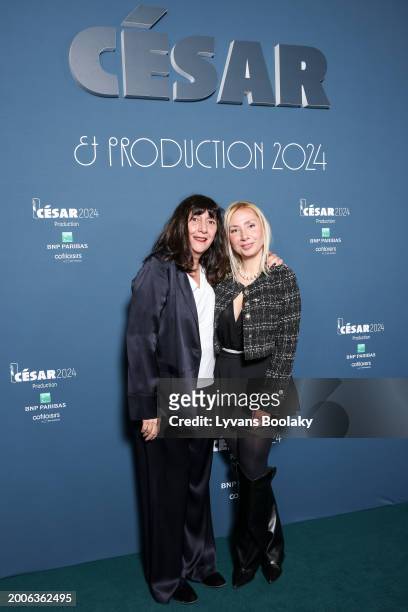 Guest and Anaïs Bertrand attends the Producer's Dinner - Cesar Film Awards 2024 At l'Hotel Intercontinental on February 12, 2024 in Paris, France.