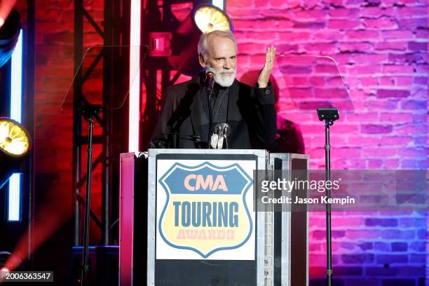 About Duane Clark speaks during the 2023 CMA Touring Awards at Marathon Music Works on February 12, 2024 in Nashville, Tennessee.