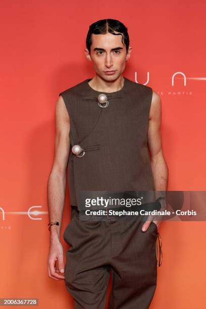 Lythan Gottaz attends the "Dune 2" Premiere at Le Grand Rex on February 12, 2024 in Paris, France.