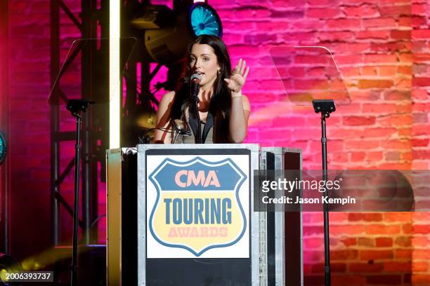 CeCe Dawson speaks during the 2023 CMA Touring Awards at Marathon Music Works on February 12, 2024 in Nashville, Tennessee.