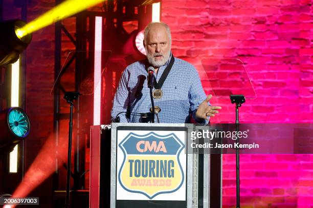 Todd Green speaks during the 2023 CMA Touring Awards at Marathon Music Works on February 12, 2024 in Nashville, Tennessee.