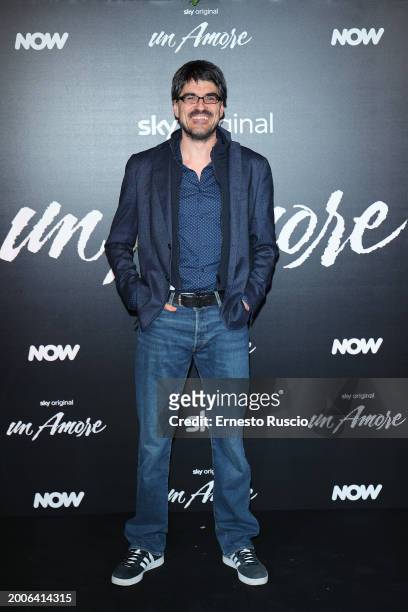 Roan Johnson attends the premiere for "Un Amore" at Vinile on February 12, 2024 in Rome, Italy.
