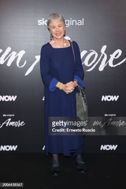 Ottavia Piccolo attends the premiere for "Un Amore" at Vinile on February 12, 2024 in Rome, Italy.