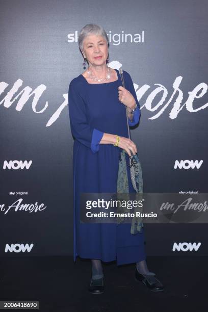 Ottavia Piccolo attends the premiere for "Un Amore" at Vinile on February 12, 2024 in Rome, Italy.