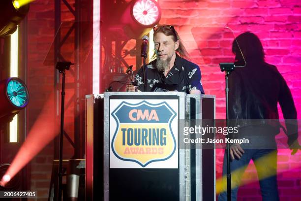 Arpad Sayko speaks during the 2023 CMA Touring Awards at Marathon Music Works on February 12, 2024 in Nashville, Tennessee.