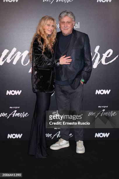 Nicole Moscariello attends the premiere for "Un Amore" at Vinile on February 12, 2024 in Rome, Italy.