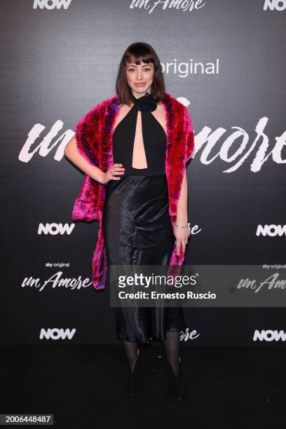 Margaux Billard attends the premiere for "Un Amore" at Vinile on February 12, 2024 in Rome, Italy.