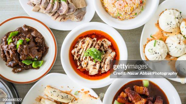 chinese food fusion. - nazar abbas photography stock pictures, royalty-free photos & images