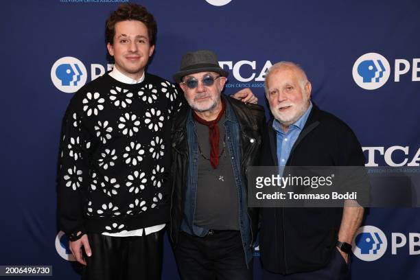 Charlie Puth, Bernie Taupin and Kenneth Ehrlich attend the PBS presentation of "Elton John and Bernie Taupin: The Library of Congress Gershwin Prize...