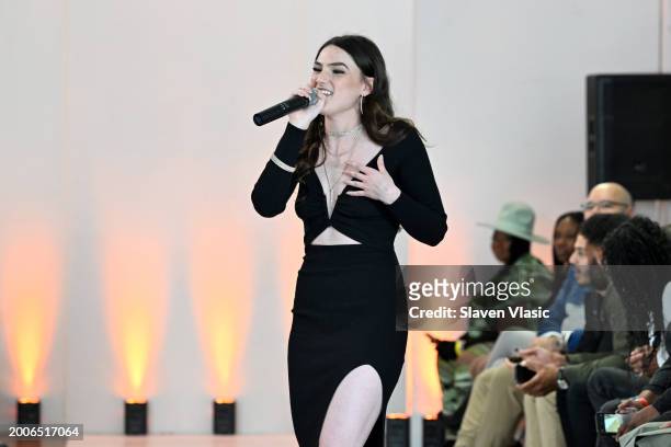 Olivia Faith performs during Model Icon NYFW S1 on February 12, 2024 in New York City.