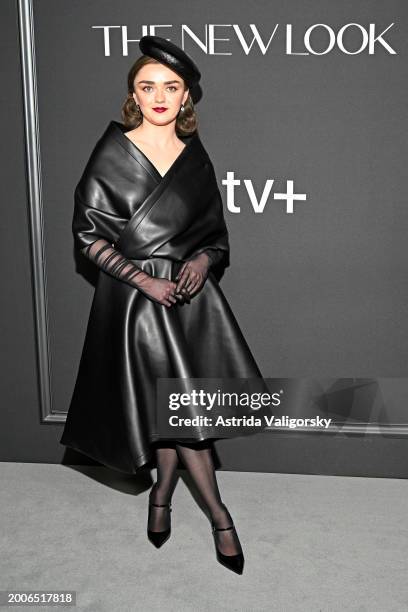 Maisie Williams attends the premiere of Apple TV+'s "The New Look" at Florence Gould Hall on February 12, 2024 in New York City.