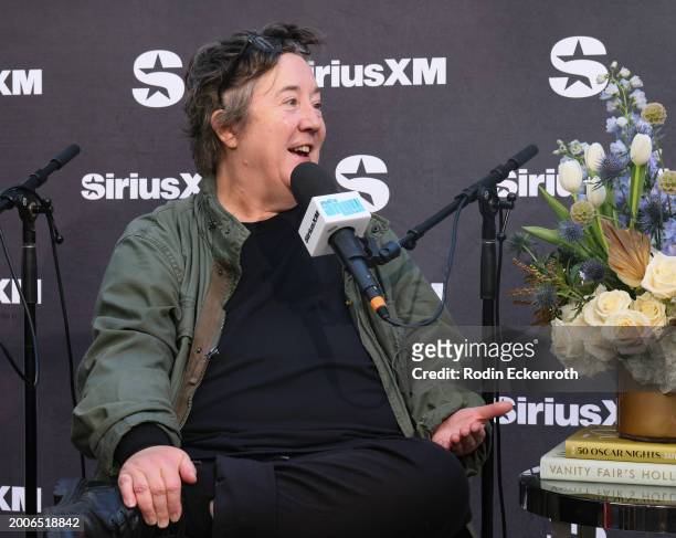 Christine Vachon speaks during the SiriusXM's The Jess Cagle Show broadcast from The Oscar's Nominees Luncheon on February 12, 2024 in Los Angeles,...