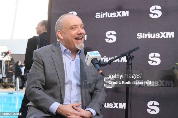 Paul Giamatti speaks during the SiriusXM's The Jess Cagle Show broadcast from The Oscar's Nominees Luncheon on February 12, 2024 in Los Angeles,...