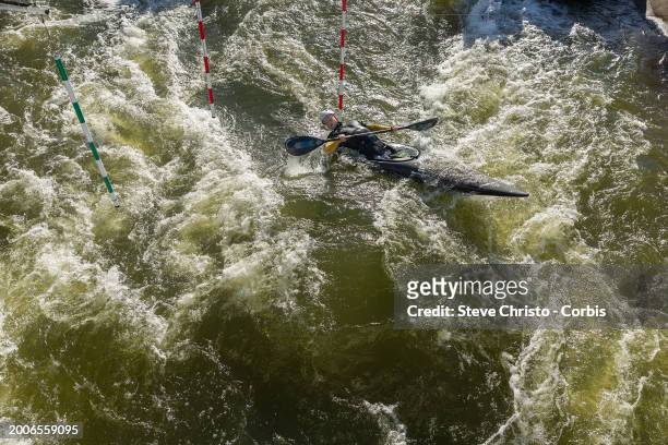 International teams training during the Australian 2024 Paris Olympic Games Canoe Slalom Squad Announcement & Training Session at Penrith Whitewater...