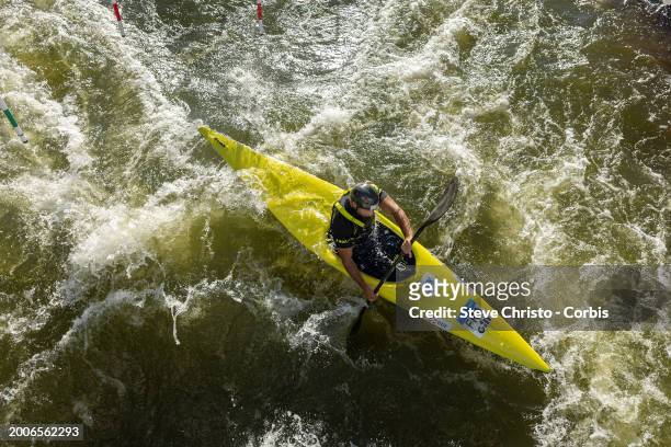 Benjamin Renia of France at training during the Australian 2024 Paris Olympic Games Canoe Slalom Squad Announcement & Training Session at Penrith...