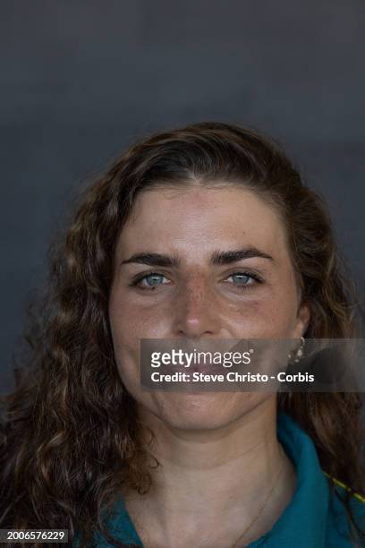 Jessica Fox of Australia poses for a portrait during the Australian 2024 Paris Olympic Games Canoe Slalom Squad Announcement & Training Session at...