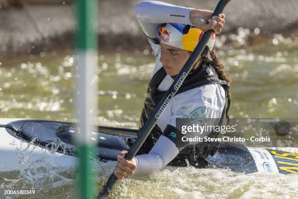 Jessica Fox of Australia who will compete in her fourth Olympics goes through a gate on the course at training during the Australian 2024 Paris...
