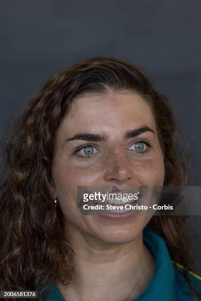 Jessica Fox of Australia poses for a portrait during the Australian 2024 Paris Olympic Games Canoe Slalom Squad Announcement & Training Session at...