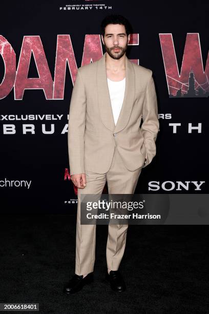 Tahar Rahim attends the World Premiere of Sony Pictures' "Madame Web" at Regency Village Theatre on February 12, 2024 in Los Angeles, California.
