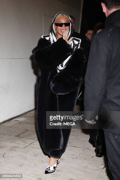 Beyonce is seen leaving the "Mea Culpa" screening on February 15, 2024 in New York, New York.