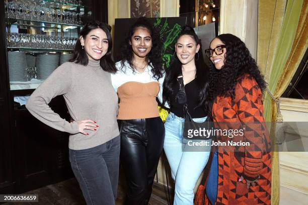 Sydney Abeyta, Monica Sridhar, Jocelyn Cruz and Jasmine Edwards attend a YouTube Shorts Creator Screening in support of "Bob Marley: One Love" at...