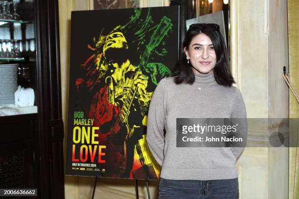 Sydney Abeyta attends a YouTube Shorts Creator Screening in support of "Bob Marley: One Love" at Hotel Chelsea on February 12 in New York, New York.