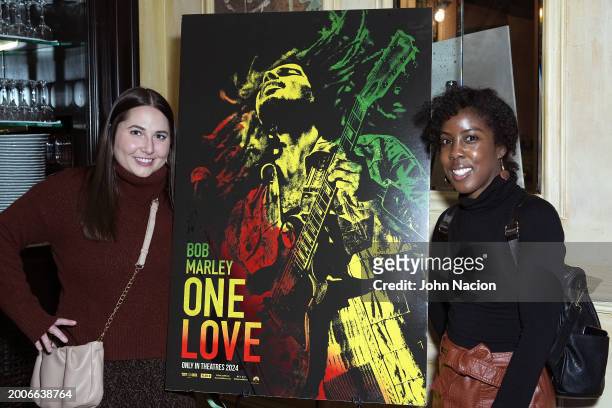 Leia Speziale and Randi Crowder attend a YouTube Shorts Creator Screening in support of "Bob Marley: One Love" at Hotel Chelsea on February 12 in New...