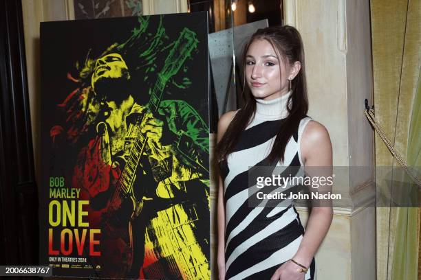 Lana Carter attends a YouTube Shorts Creator Screening in support of "Bob Marley: One Love" at Hotel Chelsea on February 12 in New York, New York.