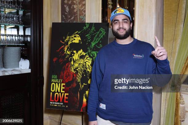 Ali Abidi attends a YouTube Shorts Creator Screening in support of "Bob Marley: One Love" at Hotel Chelsea on February 12 in New York, New York.