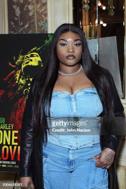 Witshell Simon attends a YouTube Shorts Creator Screening in support of "Bob Marley: One Love" at Hotel Chelsea on February 12 in New York, New York.