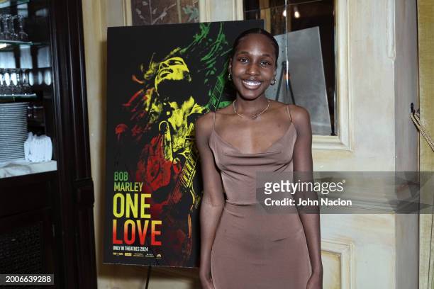 Kayana Mingo attends a YouTube Shorts Creator Screening in support of "Bob Marley: One Love" at Hotel Chelsea on February 12 in New York, New York.