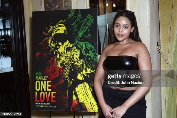 Winta Zesu attends a YouTube Shorts Creator Screening in support of "Bob Marley: One Love" at Hotel Chelsea on February 12 in New York, New York.