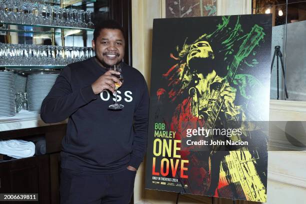 Tawanda Mashavave attends a YouTube Shorts Creator Screening in support of "Bob Marley: One Love" at Hotel Chelsea on February 12 in New York, New...