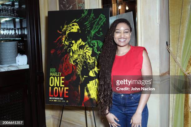 Shani Paul attends a YouTube Shorts Creator Screening in support of "Bob Marley: One Love" at Hotel Chelsea on February 12 in New York, New York.