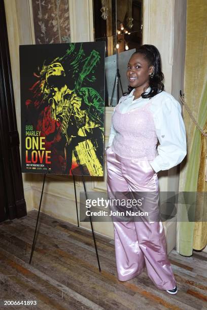 Avalene Roberts attends a YouTube Shorts Creator Screening in support of "Bob Marley: One Love" at Hotel Chelsea on February 12 in New York, New York.