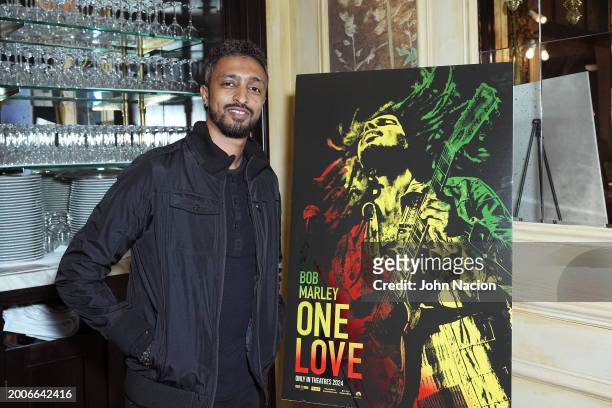 Daniel Nicholls attends a YouTube Shorts Creator Screening in support of "Bob Marley: One Love" at Hotel Chelsea on February 12 in New York, New York.