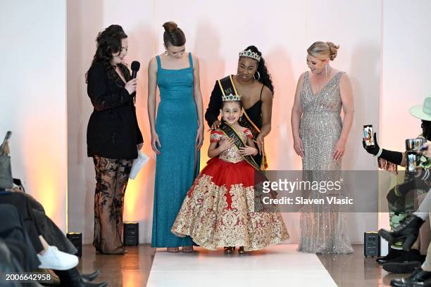 Beauty queen walks the runway during Model Icon NYFW S1 on February 12, 2024 in New York City.