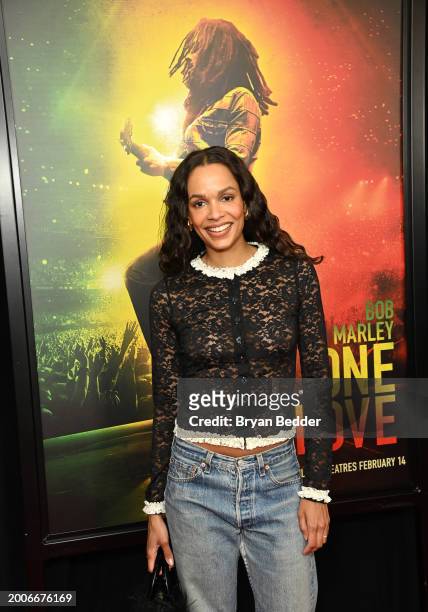 Frances Aaternir attends a Dotdash Meredith Special Screening of "Bob Marley: One Love" at the Dotdash Meredith Screening Room on February 12 in New...