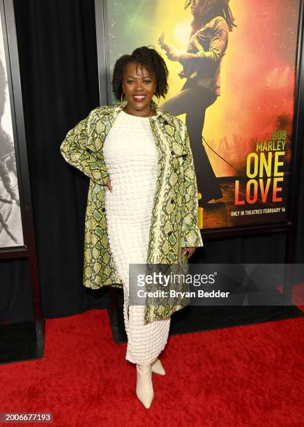 Heather Alicia Simms attends a Dotdash Meredith Special Screening of "Bob Marley: One Love" at the Dotdash Meredith Screening Room on February 12 in...