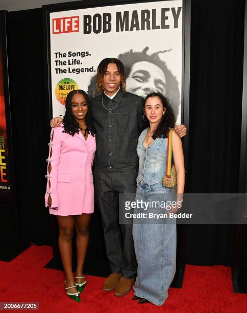 Sara Marley, Zane Marley and Judah Marley attend a Dotdash Meredith Special Screening of "Bob Marley: One Love" at the Dotdash Meredith Screening...