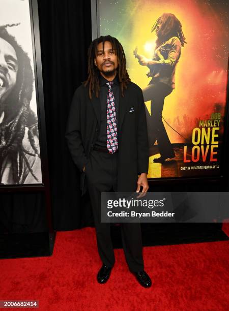 Sheldon Shepherd attends a Dotdash Meredith Special Screening of "Bob Marley: One Love" at the Dotdash Meredith Screening Room on February 12 in New...
