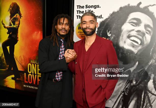 Sheldon Shepherd and Kingsley Ben-Adir attend a Dotdash Meredith Special Screening of "Bob Marley: One Love" at the Dotdash Meredith Screening Room...